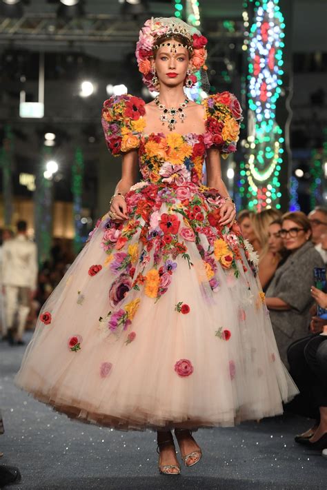 dolce and gabbana floral dress runway|dolce gabbana fashion show 2023.